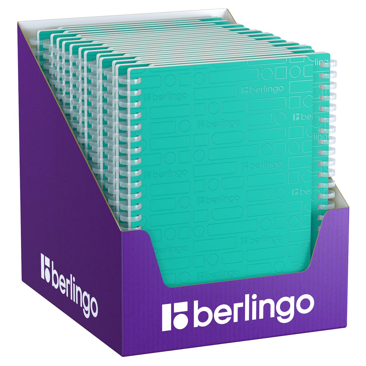 Бизнес-тетрадь A5, 80л., Berlingo «Your Way», клетка, на силиконовом гребне, 80г/м2, пластик обложка 600мкм, мятная