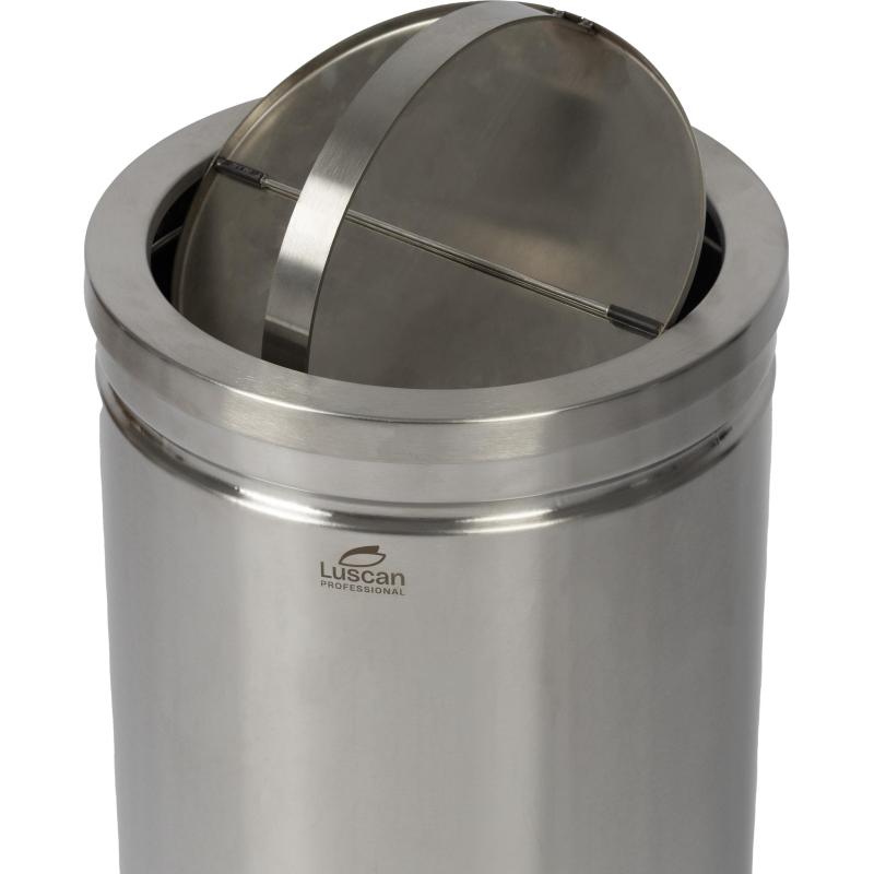 Ведро мусорное (урна) с качающ. крышкой нерж. сталь Luscan Professional 30л