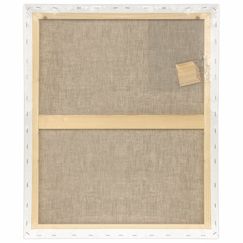Холст на подрамнике BRAUBERG ART «PREMIERE», 50×60 см, грунтованный, 100% лен, среднее зерно