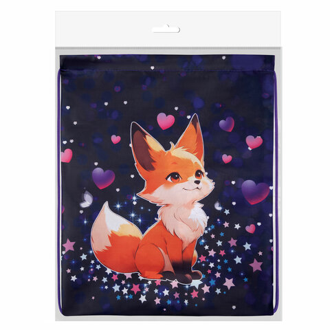Мешок для обуви BRAUBERG KIDS, с петлей, 42×34 см, «Fairy fox»