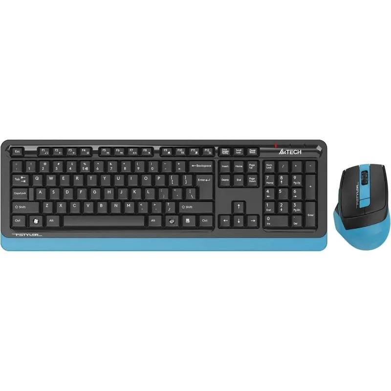 превью Комплект беспроводной клавиатура и мышь A4Tech Fstyler FG1035 (FG1035 NAVY BLUE)