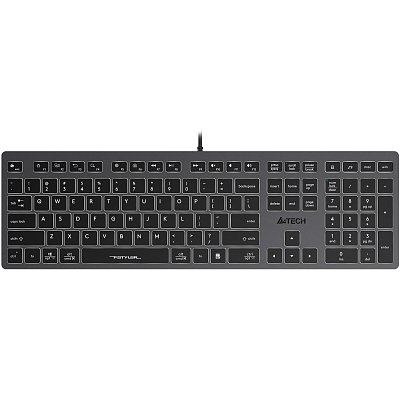 Клавиатура A4Tech Fstyler FX60 серый USB slim LED (FX60 GREY / WHITE)