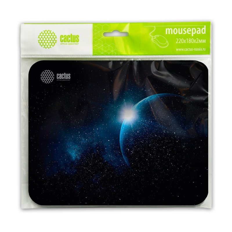 Коврик для мыши Cactus CS-MP-P04XS Space Мини черный 220×180x2мм