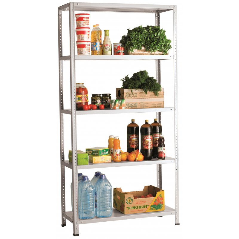 Стеллаж металлический Практик MS (5 полок, 1000×600×2000 мм)