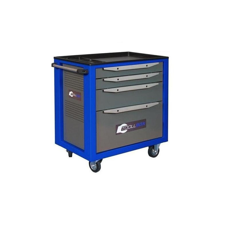 превью Тележка для инструмента Toollbox TBS-4 серая/синяя (800×468×775 мм)