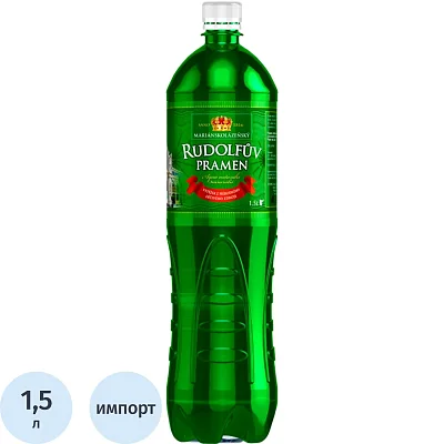 Вода минеральная Rudolfuv Pramen газ ПЭТ 1.5л