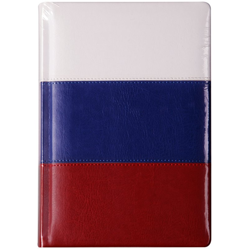 Ежедневник недатир. A5, 160л., кожзам, OfficeSpace «Flag», триколор