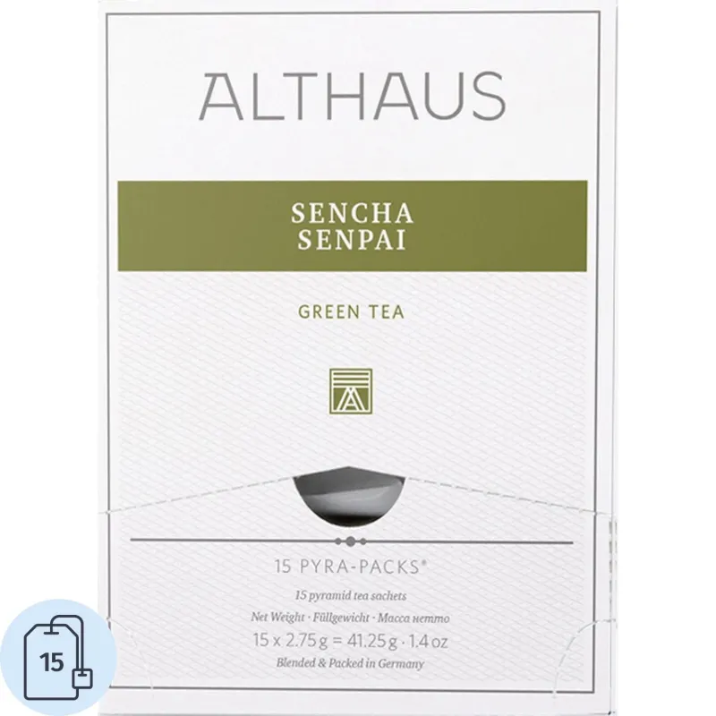 превью Чай зелёный Althaus Sencha Senpai Pira Pack 15 пакетиков