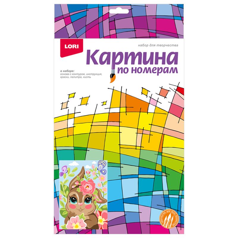 превью Картина по номерам Весенний зайчик для малышей