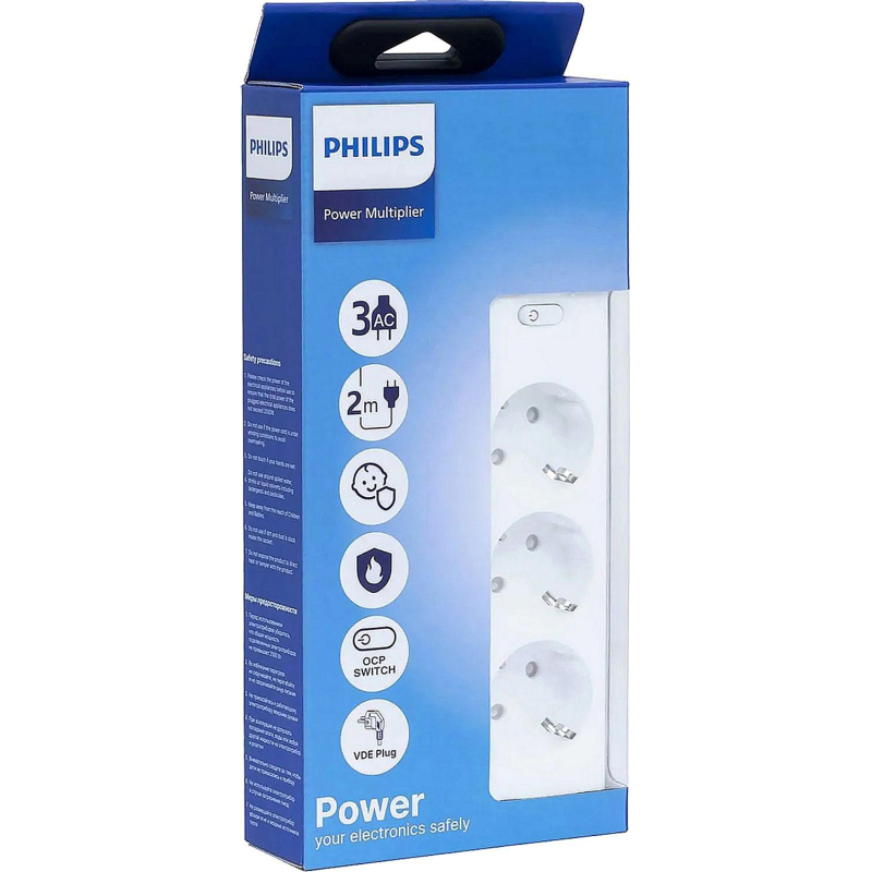 Сетевой фильтр Philips CHP2135WA/51 3р/2м, 10А, белый