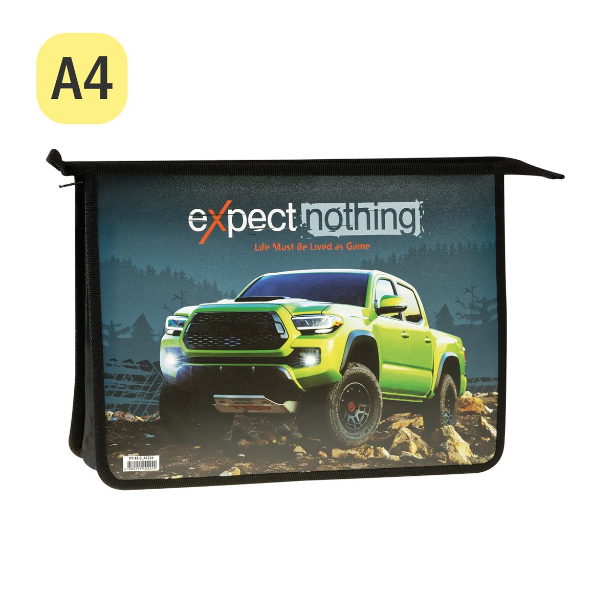 Папка для тетрадей 2 отделения А4 ArtSpace «Off Road», пластик, на молнии