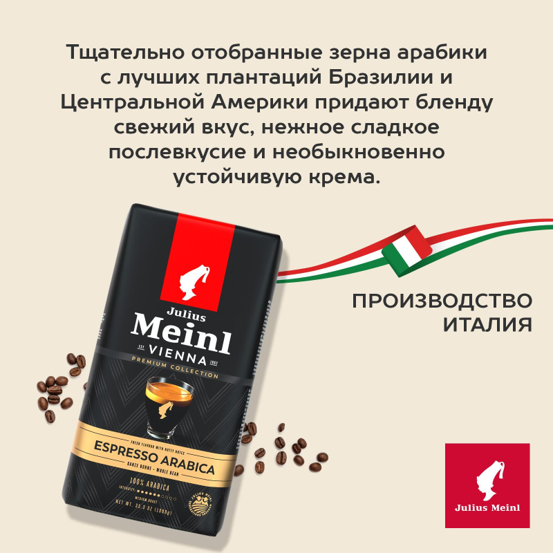 Кофе Julius Meinl Гранд Эспрессо в зернах, 500г (80046)