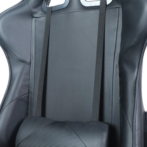 Кресло компьютерное BRABIX «GT Carbon GM-115», две подушки, экокожа, черное, 531932