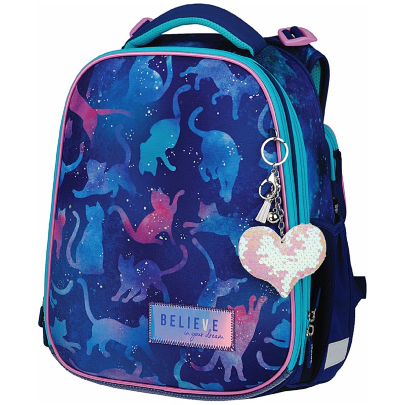 превью Ранец Berlingo Expert «Galactic cats» 37×28×16см, 2 отделения, 2 кармана, анатомическая спинка