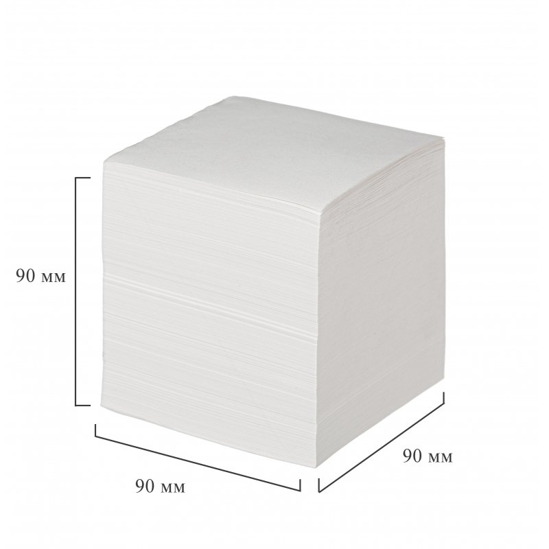 Блок для записей Attache 90×90×90 мм белый (плотность 65 г/кв. м)