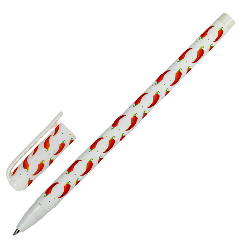превью Ручка шариковая BRAUBERG SOFT TOUCH STICK «CHILI PEPPER», СИНЯЯ, мягкое покрытие, узел 0.7 мм