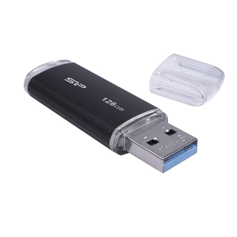 Флеш-память Silicon Power Blaze B02 128GB USB 3.2, черный, пластик