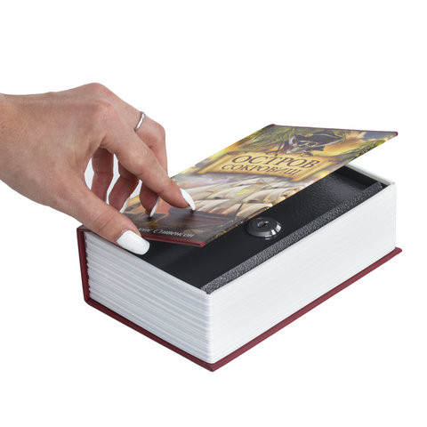 Сейф-книга «Остров сокровищ», 55?115?180 мм, ключевой замок, BRAUBERG