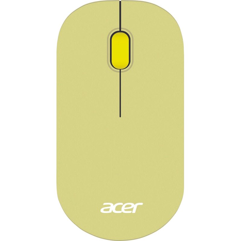 Мышь компьютерная Acer OMR205 оптич./1200dpi/беспроводн/USB/зеленый/желтый