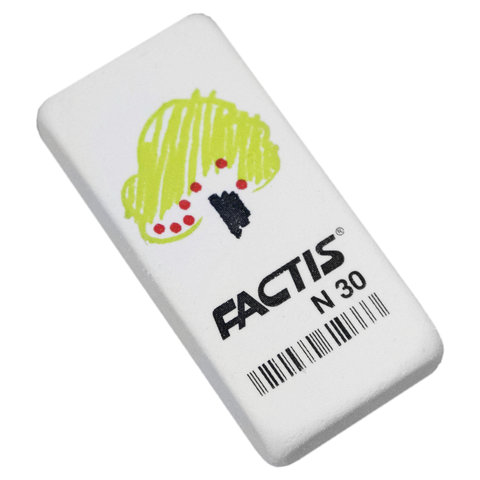 Резинка стирательная FACTIS N 30 (Испания), прямоугольная, 50×24×10 мм, синтетический каучук