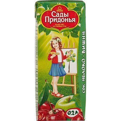 Сок Сады Придонья яблочно-вишневый 0.2л