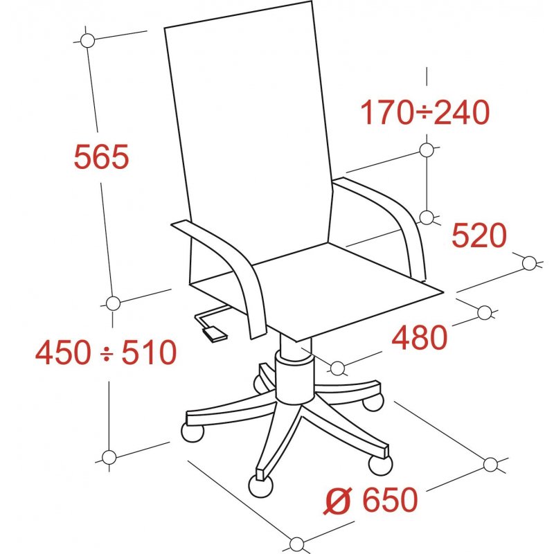 Кресло для руководителя Chairman 555 LT черное (сетка/ткань, пластик)      