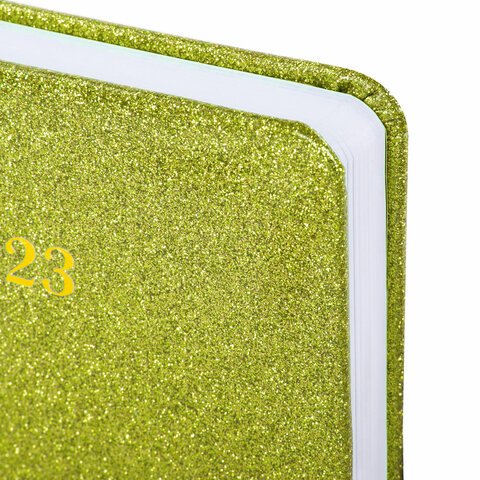 Ежедневник датированный 2023 А5 138×213мм BRAUBERG Sparkle, зеленый