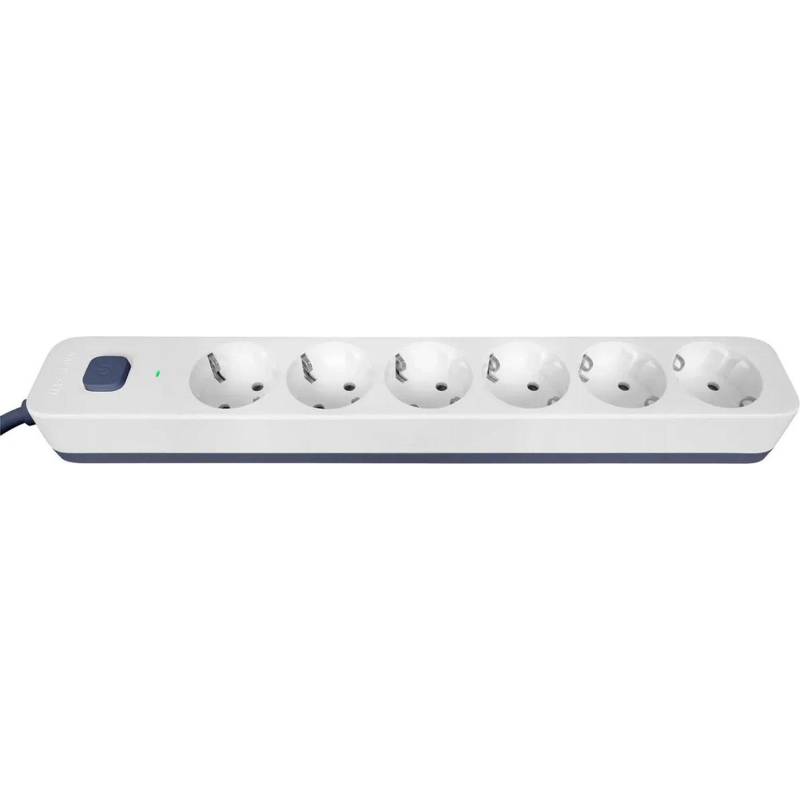 Сетевой фильтр Powercom SP-06W 1.8 м (6 розеток) белый/серый