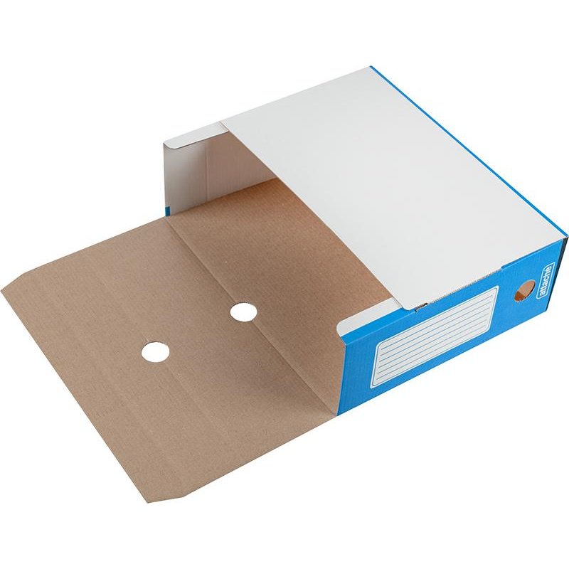 Короб архивный гофрокартон Attache 255×320×100 мм синий (5 штук в упаковке)
