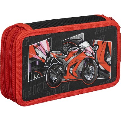 Пенал Комус Класс Urban Moto ПКТ 11-20, ткань, 2 отд., 190×110 мм