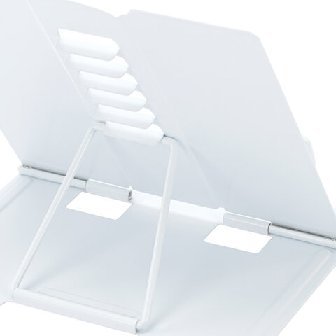 Подставка для книг и учебников BRAUBERG KIDS mini «White», регулируемый угол наклона, металлическая