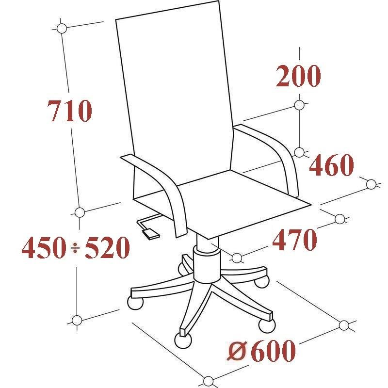 Кресло для руководителя Easy Chair 590 TC черное (ткань/хромированный металл)