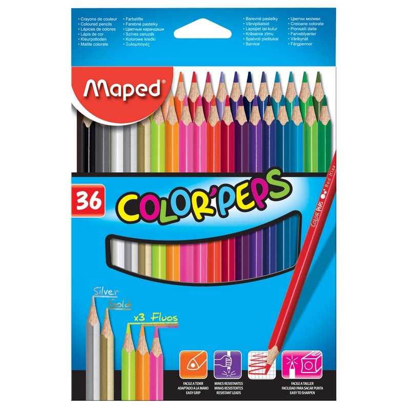 Карандаши цветные Maped COLOR PEPS 36 цв. 