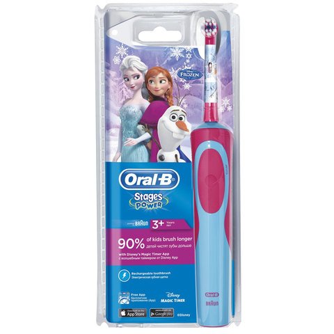 Зубная щетка электрическая детская ORAL-B (Орал-би) серия «Холодное сердце», 3+ лет, D12.513K