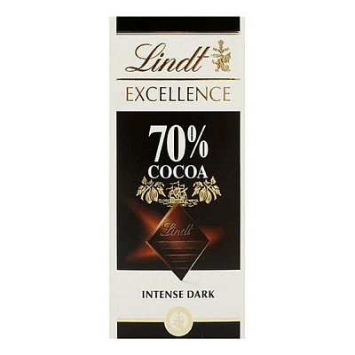 Шоколад LINDT горький содержание какао минимум 70%, 100 гр