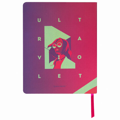 Тетрадь А5 (168×208мм) 80л, кожзам, клетка, бумага 70г/м, BRAUBERG_Серия_Название1, ко