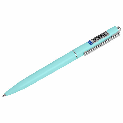 Ручка шариковая автоматическая BRAUBERG X17 PASTEL, СИНЯЯ, стандартный узел 0.7 мм, линия письма 0.5 мм