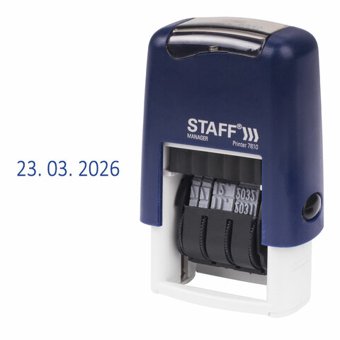 превью Датер-мини STAFF, месяц цифрами, оттиск 22×4 мм, «Printer 7810 BANK»