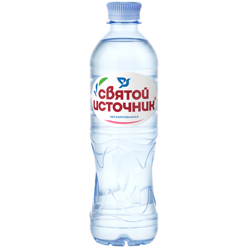 Вода негазированная питьевая «Святой источник», 0.5 л, пластиковая бутылка