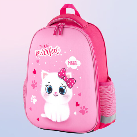 Ранец ПИФАГОР EVA BASIC, 1 отделение, «Fluffy cat», 39×30х16 см