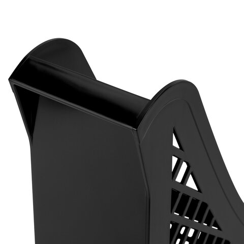 Лоток вертикальный для бумаг BRAUBERG ECO, 240×80х290 мм, сетчатый, черный