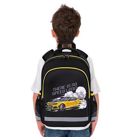 Рюкзак ПИФАГОР SCHOOL, 1 отделение, 3 кармана, «Extreme speed», 38×28×14 см