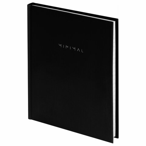 превью Блокнот МАЛЫЙ ФОРМАТ 110×147 мм, А6, 80 л., твердый, клетка, BRAUBERG «Minimal», черный