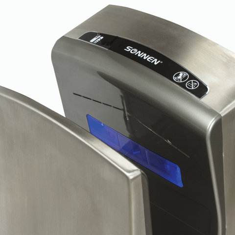 Сушилка для рук SONNEN K7, 1650 Вт, погружного типа, время сушки 10 секунд, нержавеющая сталь, антивандальная