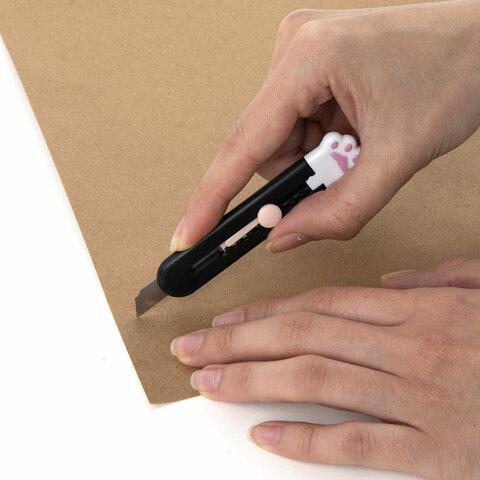 Нож канцелярский «Лапки», Cat Paw, 9 мм, автофиксатор, BRAUBERG HOBBY, в дисплее