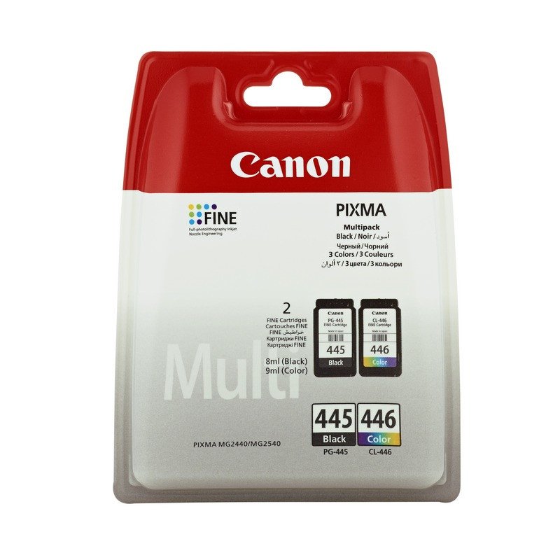 Картридж струйный CANON (PG-445/CL-446) PIXMA MG2440/MG2540, комплект, оригинальный, 2 цвета, 180 стр.