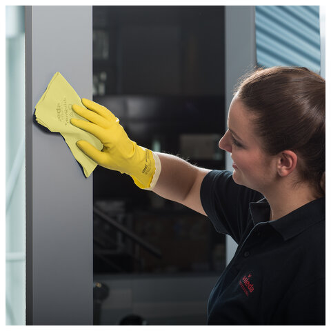 Салфетки VILEDA PROFESSIONAL «МикронКвик», КОМПЛЕКТ 5 шт., микроволокно, желтый, 38×40 см