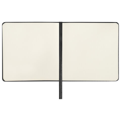 Скетчбук, слоновая кость 140 г/м2 120×120 мм, 80 л., КОЖЗАМ, резинка, BRAUBERG ART CLASSIC, черный