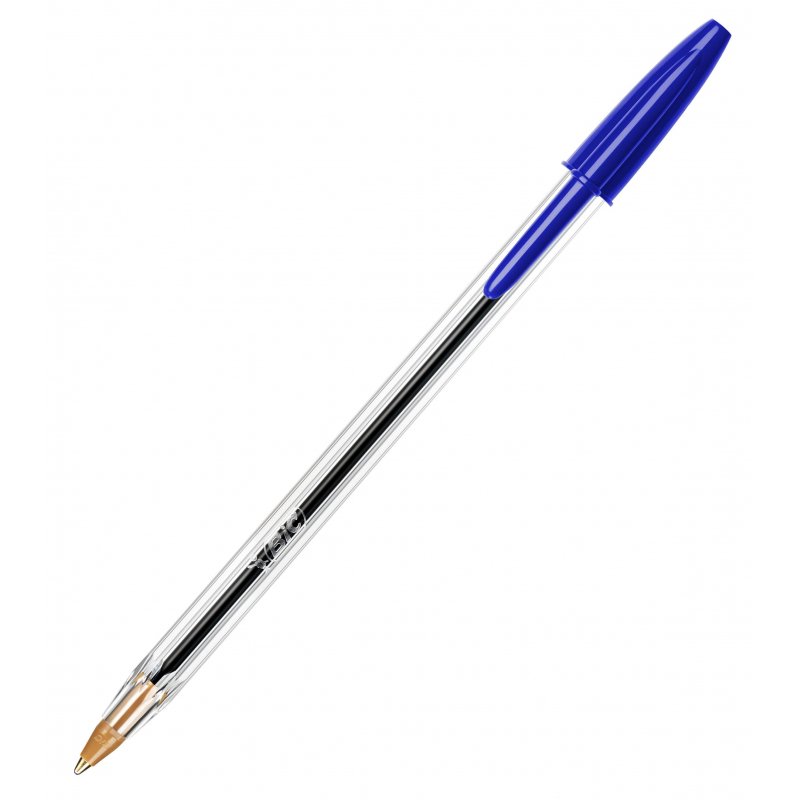 Ручка шариковая одноразовая неавтоматическая масляная BIC Cristal синяя (толщина линии 0.4 мм)