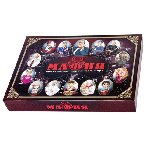 превью Игра настольная карточная «Мафия», с масками, 10 КОРОЛЕВСТВО